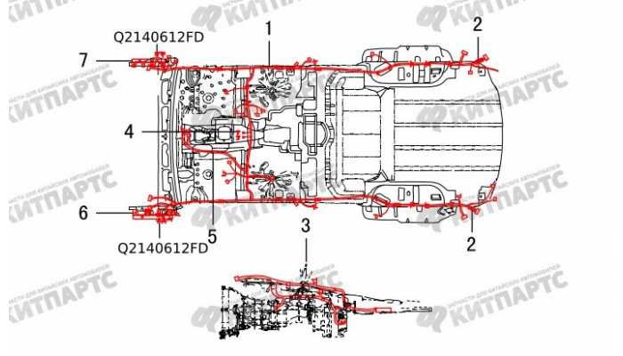 Жгут проводов кузова и КПП Great Wall Hover H3 New